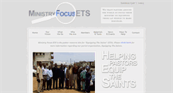 Desktop Screenshot of ministryfocusets.com